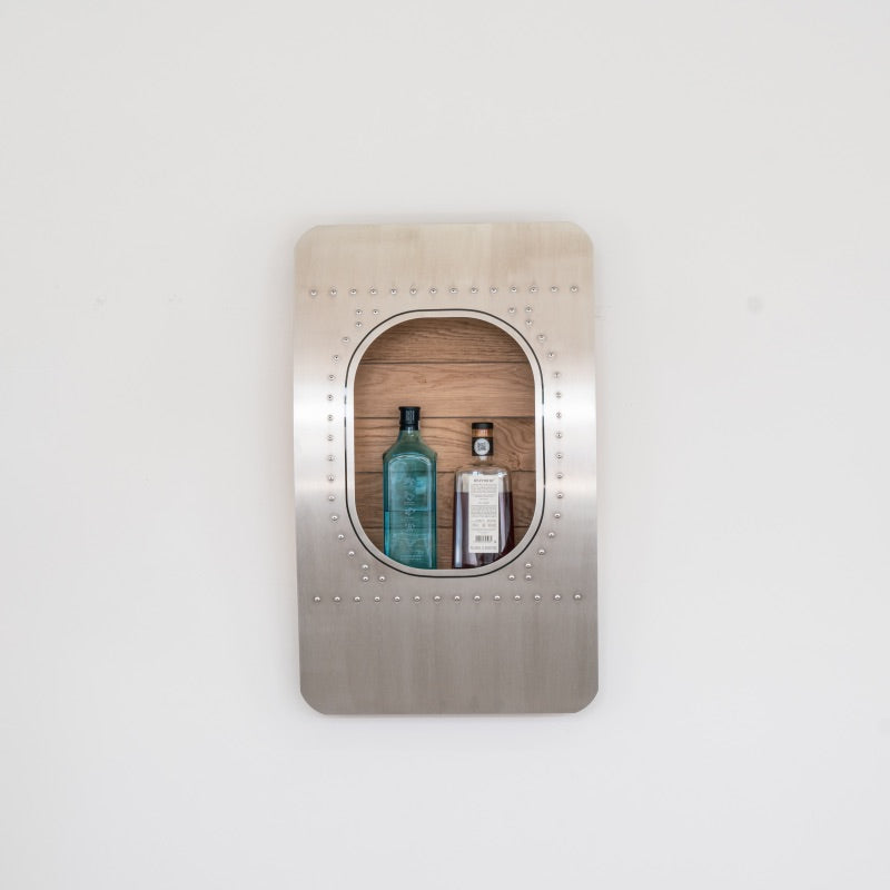 Single Flugzeug Wandbar in Eiche