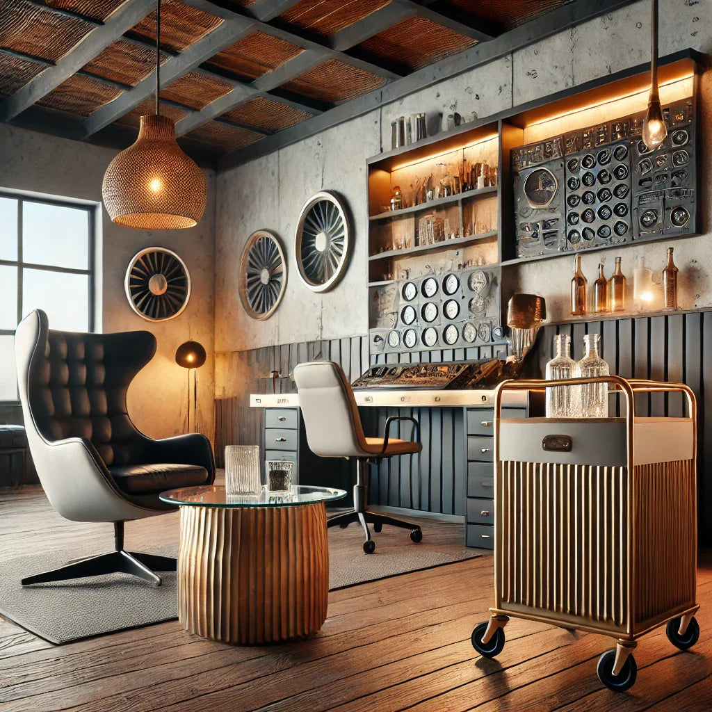 Airplane Chic: Flugzeugmöbel in der modernen Loft-Wohnung