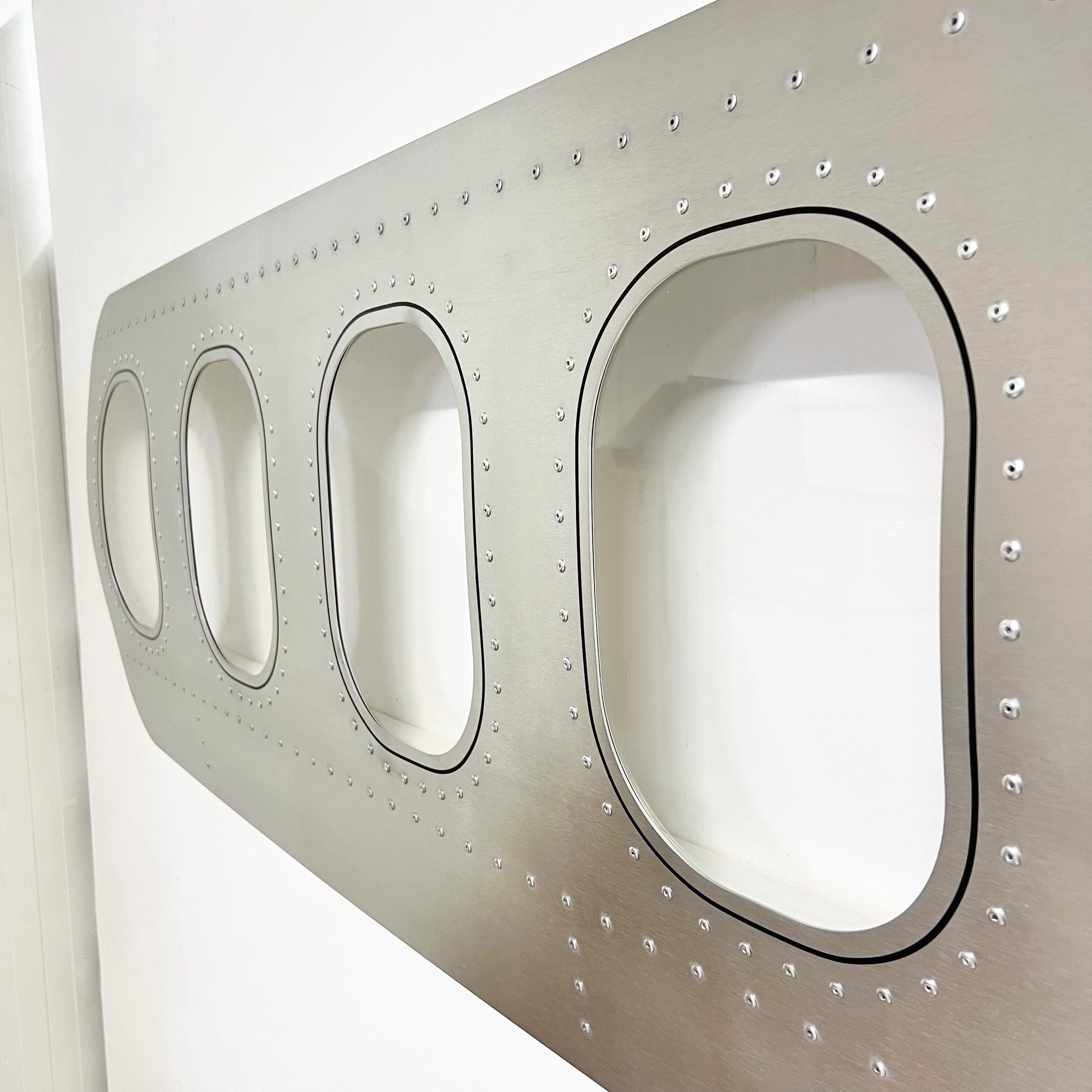 4-Piece Airplane Window Wall Decor | Stylish Aviation Furniture | Unique Fuselage Gift