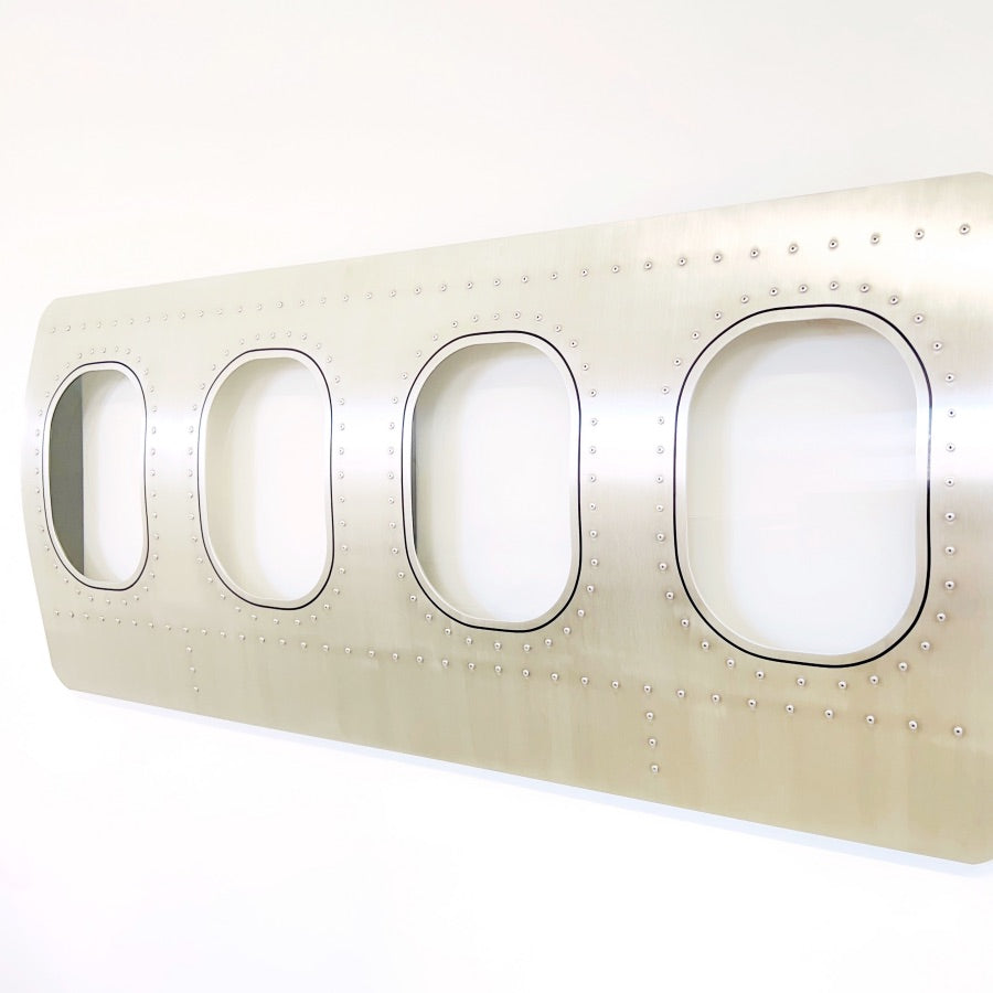 Flugzeugfenster-Flugzeugmöbel-Möbel aus Flugzeugteilen-Aircraft Windows-Fuselage-Picture Frame-Bilderrahmen-Flugzeug Dekoration-Piloten Geschenk-Aircraft Furniture-Airplane-4 window