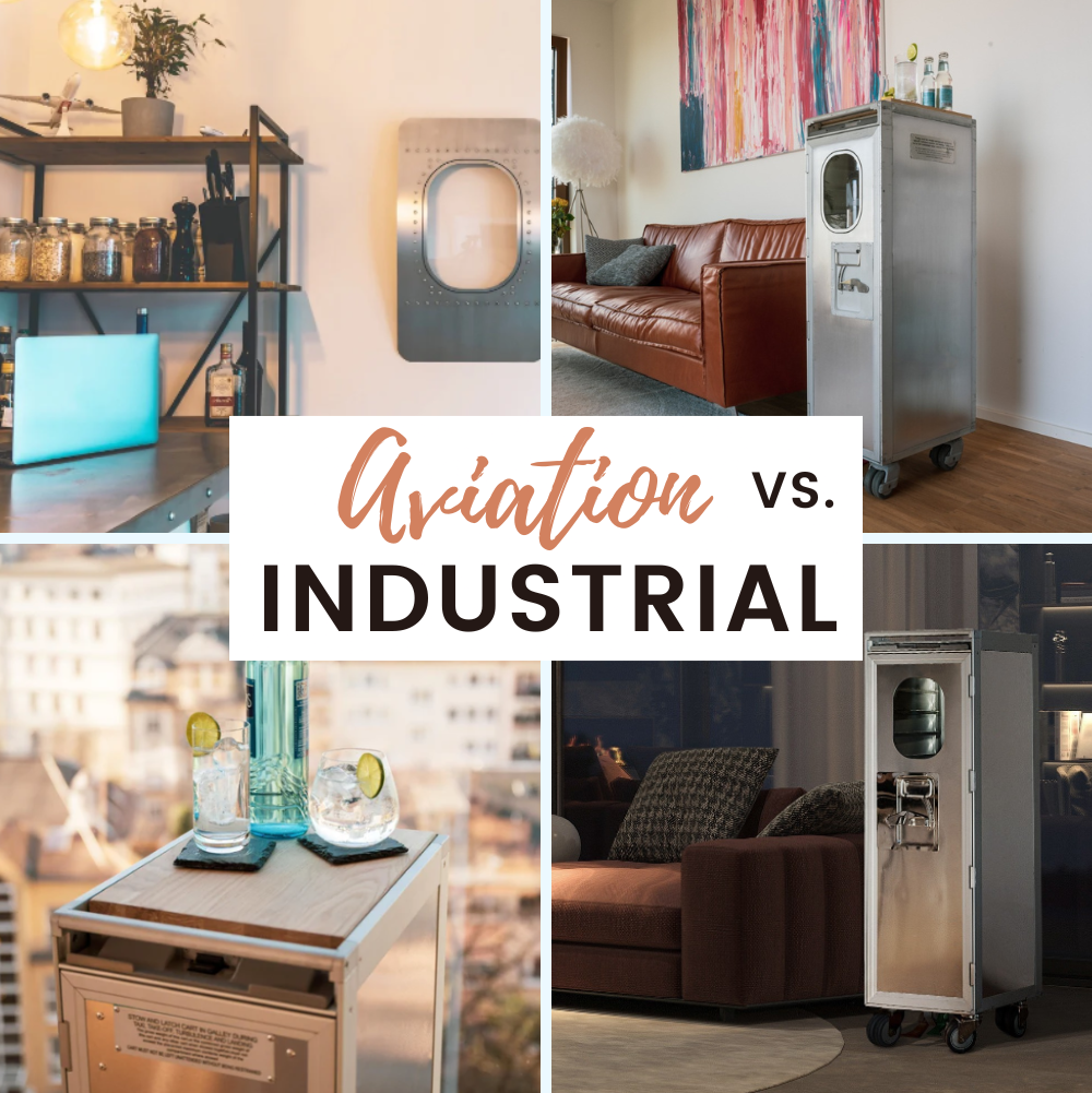 Aviation Design vs. Industrial Style Flugzeugmöbel Aircraftwindows