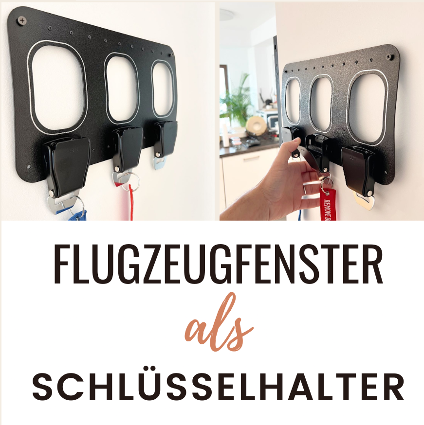 Boarding für deine Schlüssel - Flugzeugfenster Schlüsselhalter