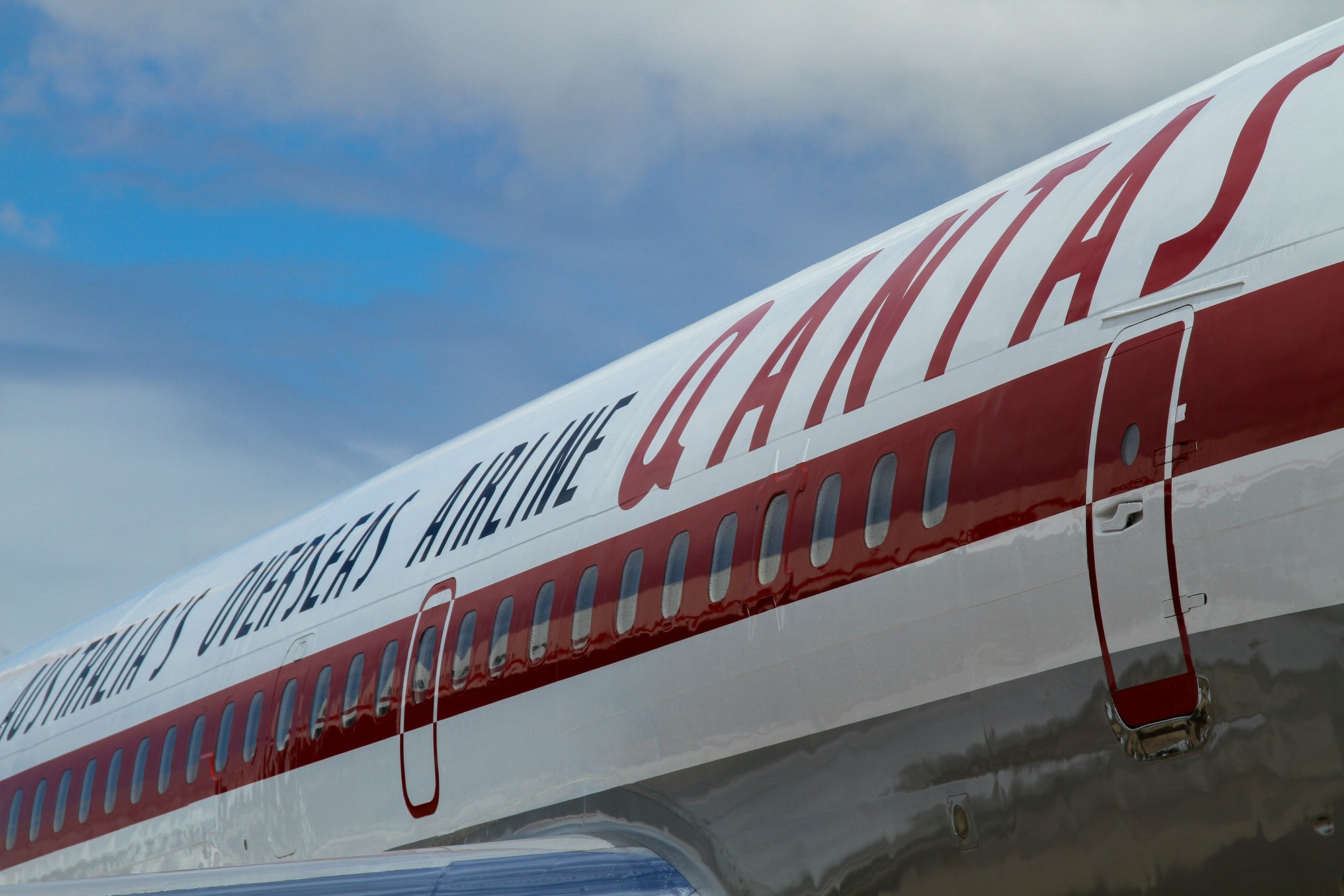 Boeing 707 Fenster von Qantas