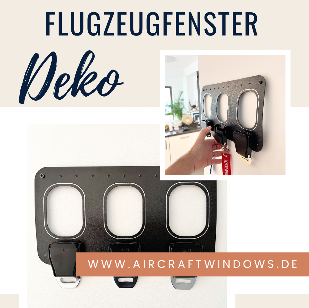 Dekoration für Flugzeugfans Wandbars Flugzeugtrolleys Schlüsselhalter Flugzeugfenster