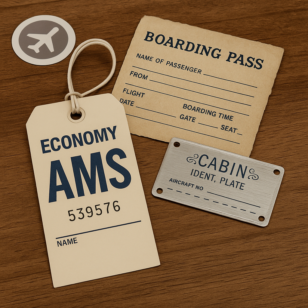 Faszination Bordkarten & Gepäckanhänger Erinnerung Weltenbummler Flugfans Piloten