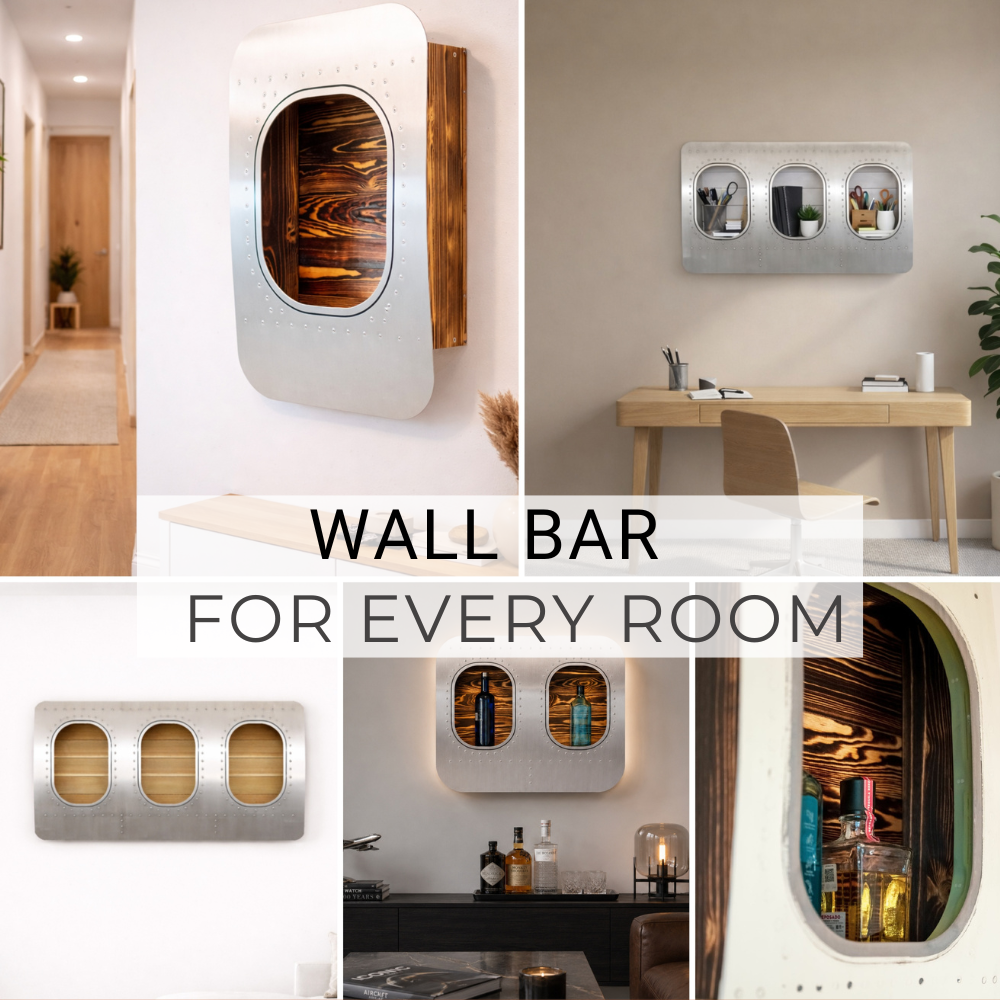 Für welche Räume eignet sich eine Flugzeugfenster Wandbar im Luftfahrt Design