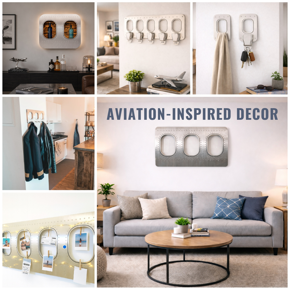 Luftfahrt Dekoelemente aus der Fliegerei mit Flugzeugmöbeln und Wohnaccessoires