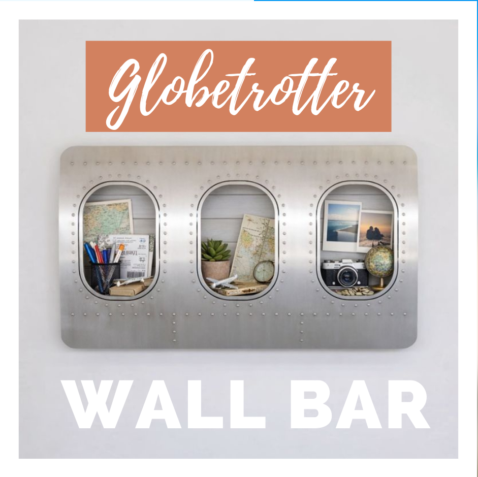 Weltenbummler Home Bar Wandbar im Luftfahrt Design für zu Hause