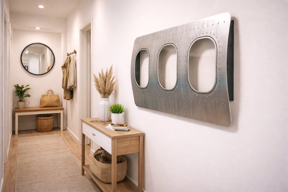 Triple Window Wall Art – Aviation Aluminum Wall Décor 