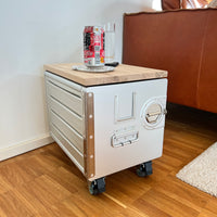 Rollcontainer Beistelltisch Flugzeugmöbel | Flugzeug Bord Box | Möbel aus Flugzeugteilen