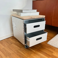 Rollcontainer Beistelltisch Flugzeugmöbel | Flugzeug Bord Box | Möbel aus Flugzeugteilen