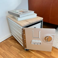 Rollcontainer Beistelltisch Flugzeugmöbel | Flugzeug Bord Box | Möbel aus Flugzeugteilen