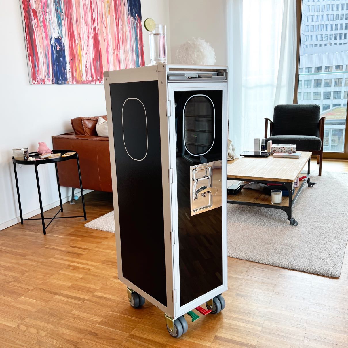 Flugzeug Trolley_Schwarz_Details kaufen