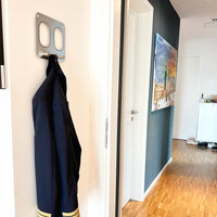 Geschenk für Piloten, Weltenbummler, Vielflieger & Reisende | 2er Flugzeugfenster Garderobe Kleiderhaken | Jackenhalter Luftfahrt Flugzeugmöbel - aircraftwindows