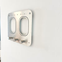 Geschenk für Piloten, Weltenbummler, Vielflieger & Reisende | 2er Flugzeugfenster Garderobe Kleiderhaken | Jackenhalter Luftfahrt Flugzeugmöbel - aircraftwindows