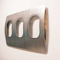 3er Flugzeugfenster Wanddekoration | Aluminium Aviation Design - aircraftwindows