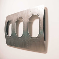 3er Flugzeugfenster Wanddekoration | Aluminium Aviation Design - aircraftwindows