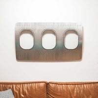 3er Flugzeugfenster Wanddekoration | Aluminium Aviation Design - aircraftwindows