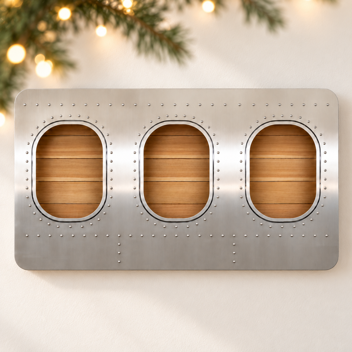 3er Wandbar im Flugzeugfenster-Design als Aviation Weihnachtsgeschenk