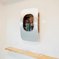 aircraftwindows Wandbar Single flamed & oiled mit getränken