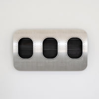 aircraftwindow Wandbar in schwarz frontal von vorne fotografiert ohne getränke